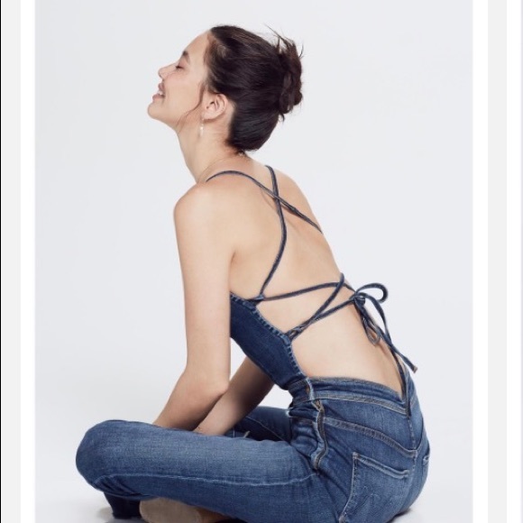 Pacsun denim tie overalls - Picture 3 of 3